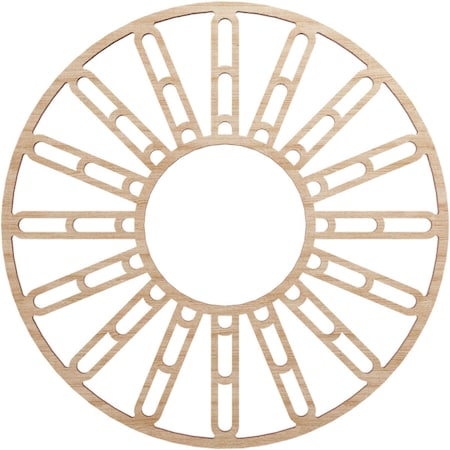 Ekena Millwork Hale Wood Fretwork Pierced Ceiling Medallion, Alder, 16"OD x 5 3/4"ID x 1/4"T CMWP16X16X0250HHAL